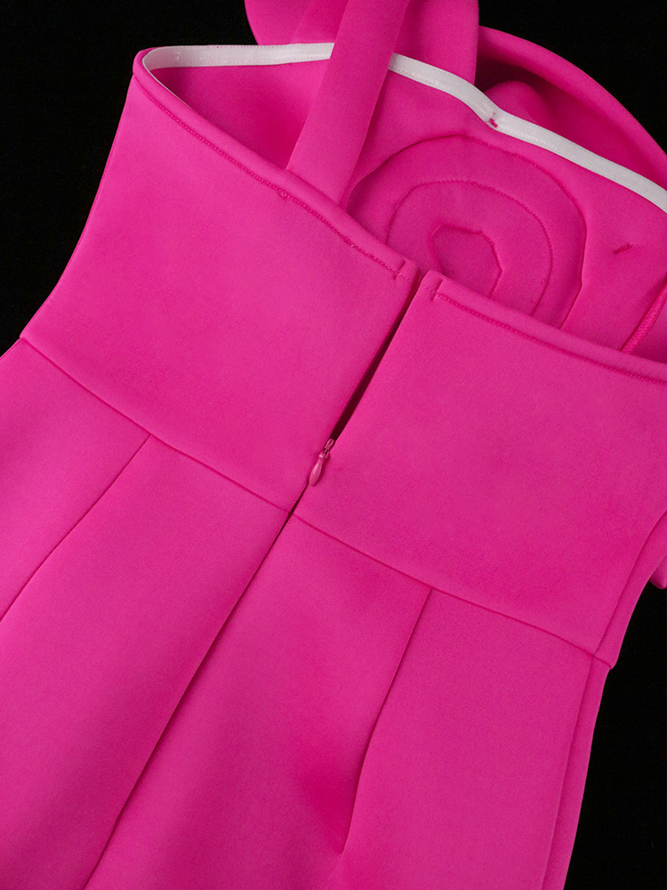 Casual Dresses Women Party Dress Slim Bodycon Sexy One Strap Big Flower Event Christmas Birthday Elegant African Gowns Wedding Guest Robes 230309