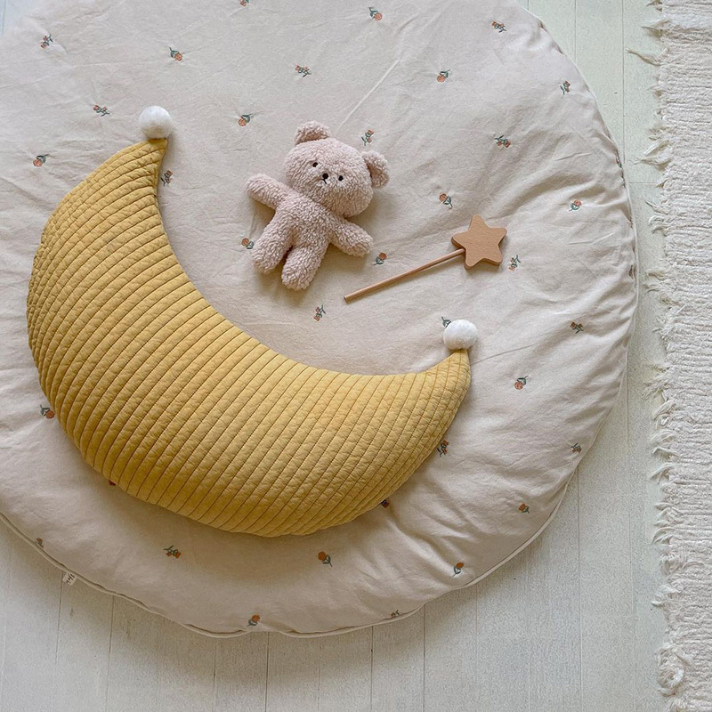 Pillows Cute Moon Baby Pillow born Feeding Cushion Maternity Cotton U-Shaped Nursing Pillow Breastfeeding Infant Cuddle Sleep Pillow 230309
