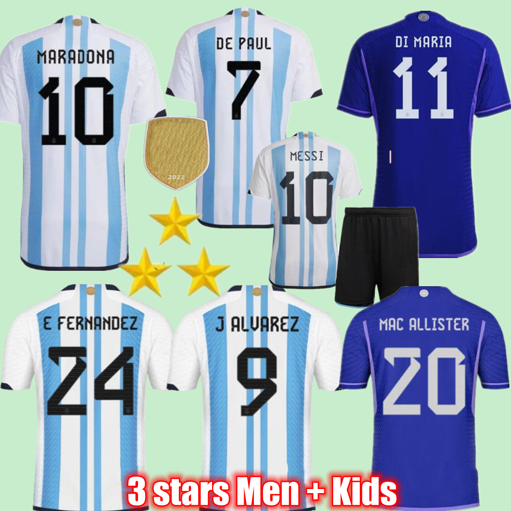 Argentina 3 stars Soccer Jerseys J.ALVAREZ MARADONA DI MARIA 2022 Final Argentine Football jersey Fan Player version shirts DE PAUL men kids kit uniform Up to 4XL, 2022 final version
Argentina 3 stars Soccer Jerseys J.ALVAREZ MARADONA DI MARIA 2022 Final Argentine Football jersey Fan Player version shirts DE PAUL men kids kit uniform Up to 4XL, 2022 final version