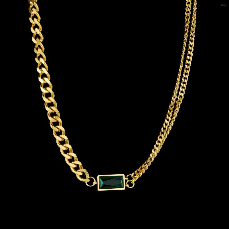 Chains Necklace Pretty Stainless Steel Emerald Cuba Chain Vintage Jewelry Gift For Lover Gold Or Silver Color Women Girls
Chains Necklace Pretty Stainless Steel Emerald Cuba Chain Vintage Jewelry Gift For Lover Gold Or Silver Color Women Girls