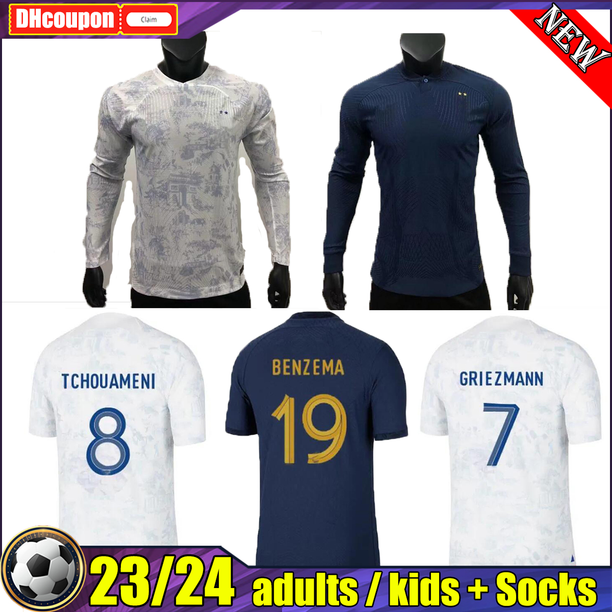 GRIEZMANN Players version top soccer jerseys 2022 2023 MBAPPE French franch THEO CAMAVINGA GIROUD BENZEMA TCHOUAMENI COMAN Long sleeve Camisetas De Futbol, 12 player version
GRIEZMANN Players version top soccer jerseys 2022 2023 MBAPPE French franch THEO CAMAVINGA GIROUD BENZEMA TCHOUAMENI COMAN Long sleeve Camisetas De Futbol, 12 player version