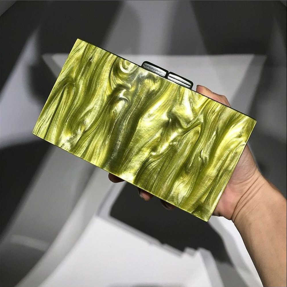 Hengmei new Dinner Bag big grain pearl acrylic women's bag lady's hand bag acrylic bag 230309