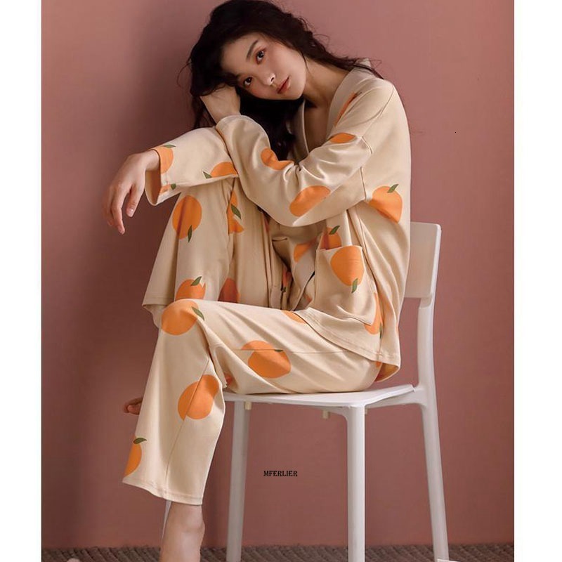 Women's Sleepwear Size 6XL 150KG Women Sleepwear Coat V Neck Long Sleeve Tops and Pants Pajamas Sets For Women Big Size Home Wear 230309