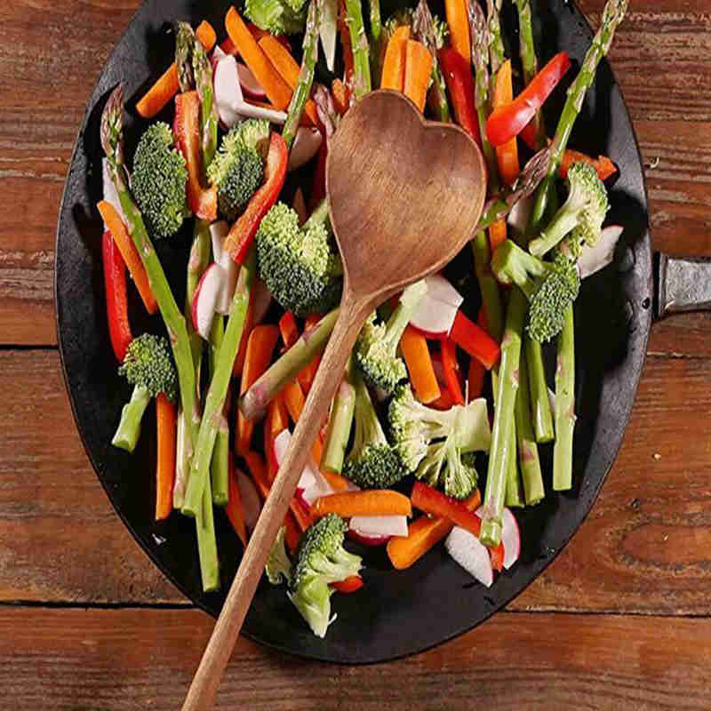 Acacia wood Teak Japanese cutlery kitchenware Wooden spoon irregular shape love heart shape wooden spoon