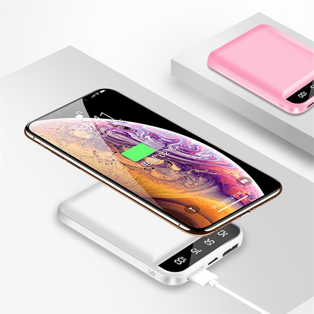 10000mAh Portable Mini Power Bank LED Digital Display Power Bank External Battery Pack For iPhone 12Pro Xiaomi Huawei