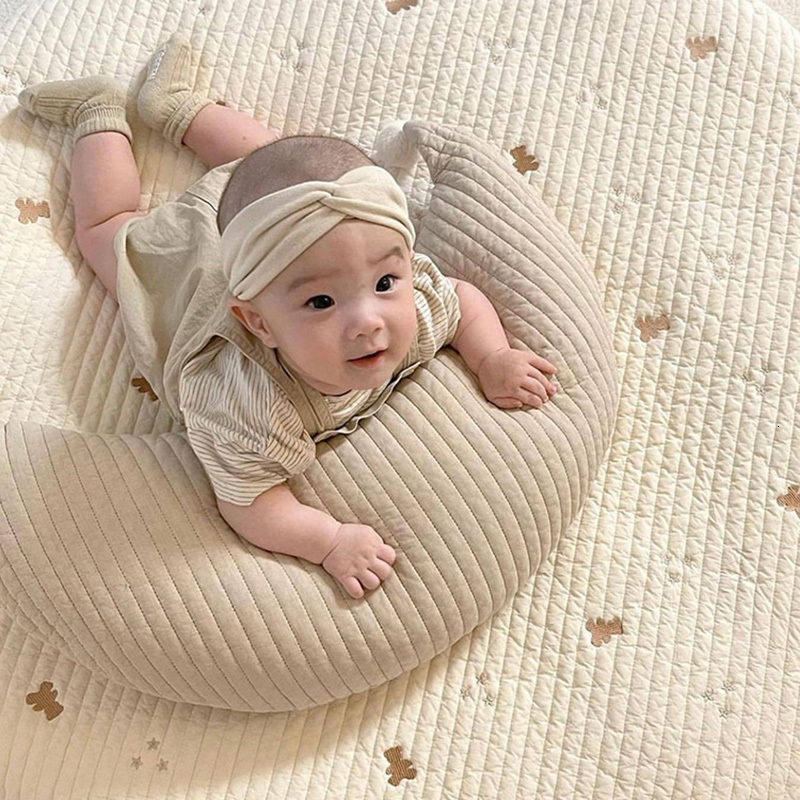 Pillows Cute Moon Baby Pillow born Feeding Cushion Maternity Cotton U-Shaped Nursing Pillow Breastfeeding Infant Cuddle Sleep Pillow 230309