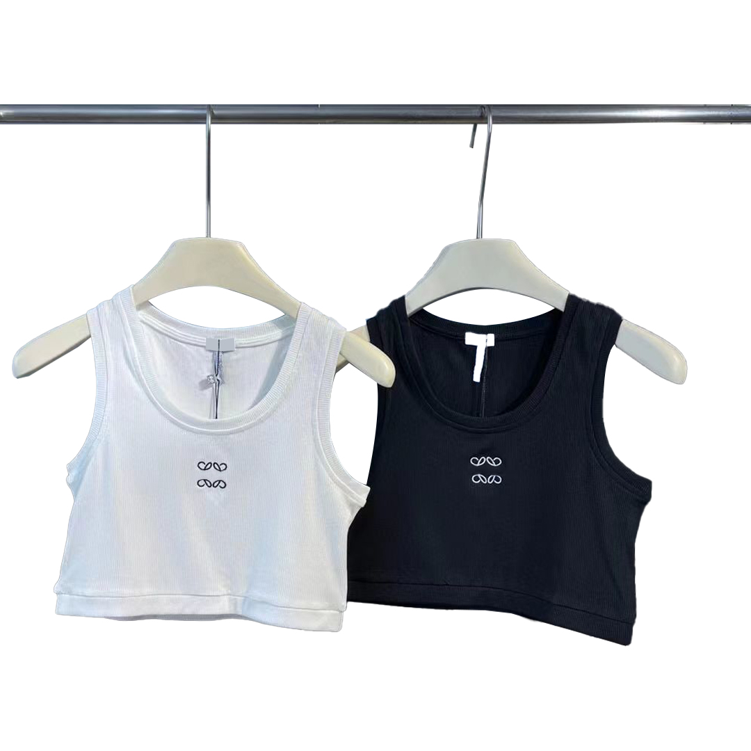 LOWE cropped top knit Tank designer loewe T-shirt embroidered Tee womens knits women tops sexy sleeveless yoga summer tees vests, White
LOWE cropped top knit Tank designer loewe T-shirt embroidered Tee womens knits women tops sexy sleeveless yoga summer tees vests, White