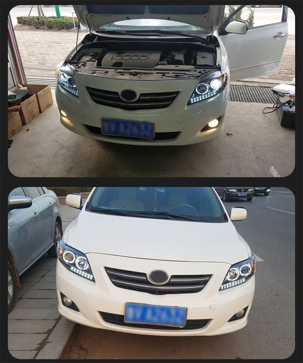 Car Headlights For Toyota Corolla 2008-20 10 Car LED Streamer Turn Signal Headlights Reverse Running Light Assembly