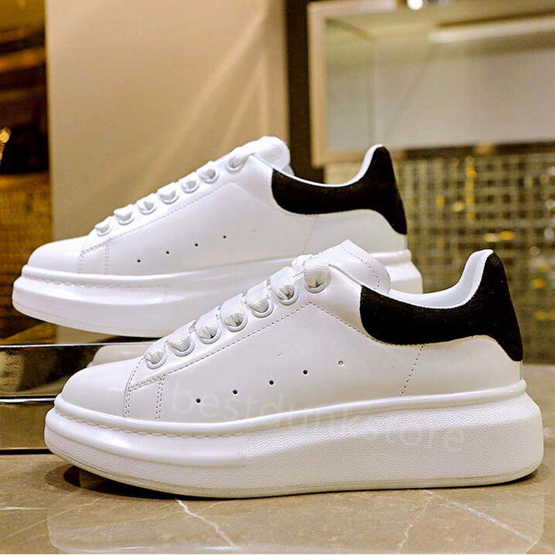 

Designer Men Shoes Women Leather Lace Up Men Fashion Calfskin Platform Oversized Sneakers White Black Mens Womens Luxury Velvet Suede Trim Casual Shoes US 5-11, Color 39