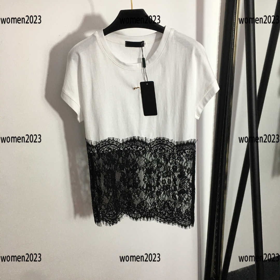 woman T-shirt lady short sleeve girl tops Size -L Hollow lace panel shirt Summer New Arrivals Mar01, White
woman T-shirt lady short sleeve girl tops Size -L Hollow lace panel shirt Summer New Arrivals Mar01, White