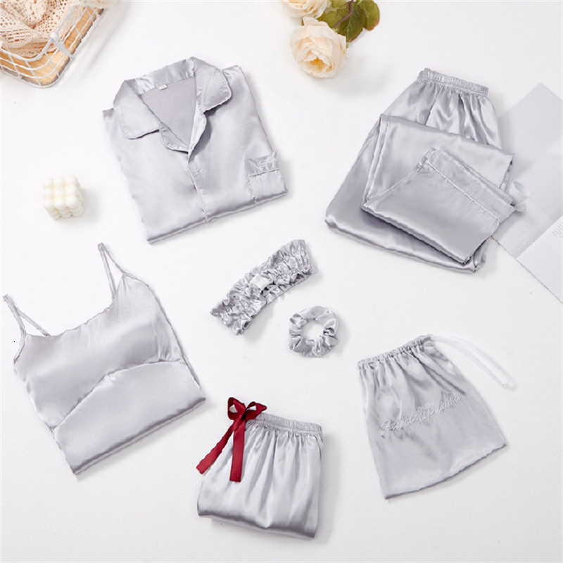 Women's Sleepwear Autumn Full Pajamas Set Sexy Sleepwear Women Pure Black Shirt Sleeve Pyjama Women's Fashion Confortable Homewear Plus Size