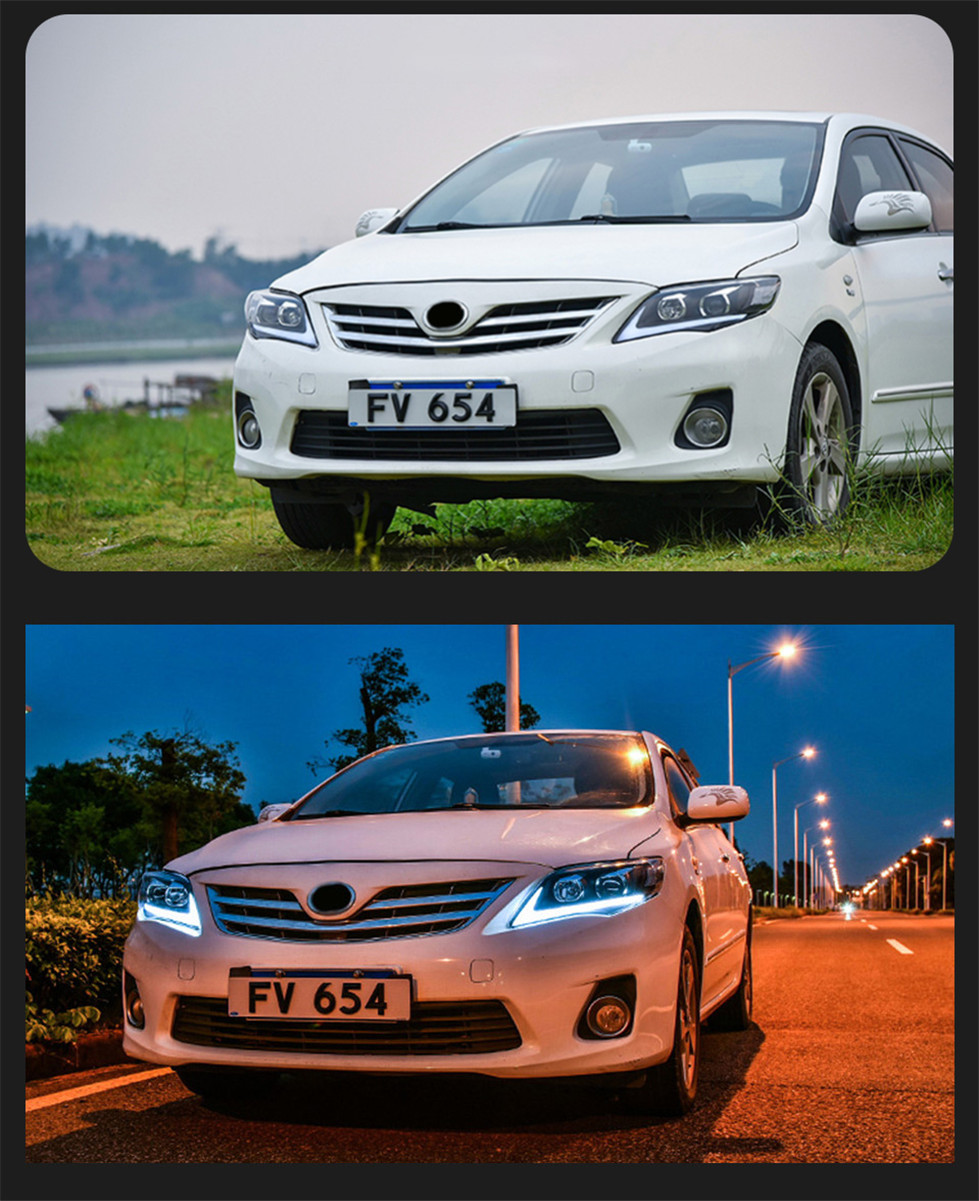 LED Headlight Bulbs For Toyota Corolla 20 11-20 13 Replacement Daytime Running Lights High Beam Head Lights