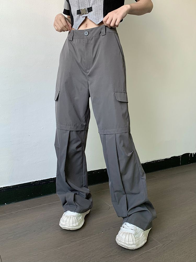 Women's Pants Capris Weekeep Pocket Cargo Pants High Waist Baggy Streetwear Casual Pants Aesthetic Y2k Basic Trousers Korean Fashion Harajuku Out