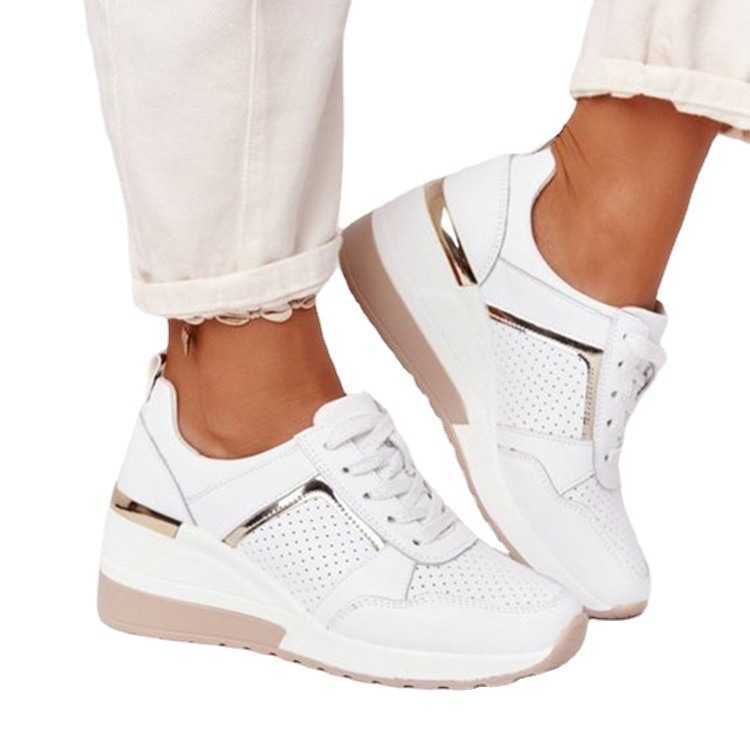 Dress Shoes 2021 Women Sneakers LaceUp Wedge Sports Shoes Women's Vulcanized Shoes Casual Platform Ladies Sneakers scarpe donna zapatillas, White
Dress Shoes 2021 Women Sneakers LaceUp Wedge Sports Shoes Women's Vulcanized Shoes Casual Platform Ladies Sneakers scarpe donna zapatillas, White