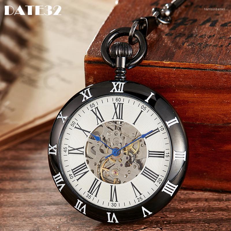 Pocket Watches High Quality Mechanical Watch Antique Roman Numerals Vintage Black Skeleton Male Steampunk Fob Chain Clock For Men Women, 01
Pocket Watches High Quality Mechanical Watch Antique Roman Numerals Vintage Black Skeleton Male Steampunk Fob Chain Clock For Men Women, 01