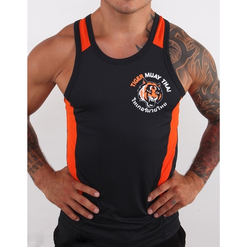 Boxing Robes Black Tiger Muay Thai MMA training vest breathable absorbent mma muay thai clothingshort mma man boxing shorts jaco short 230309