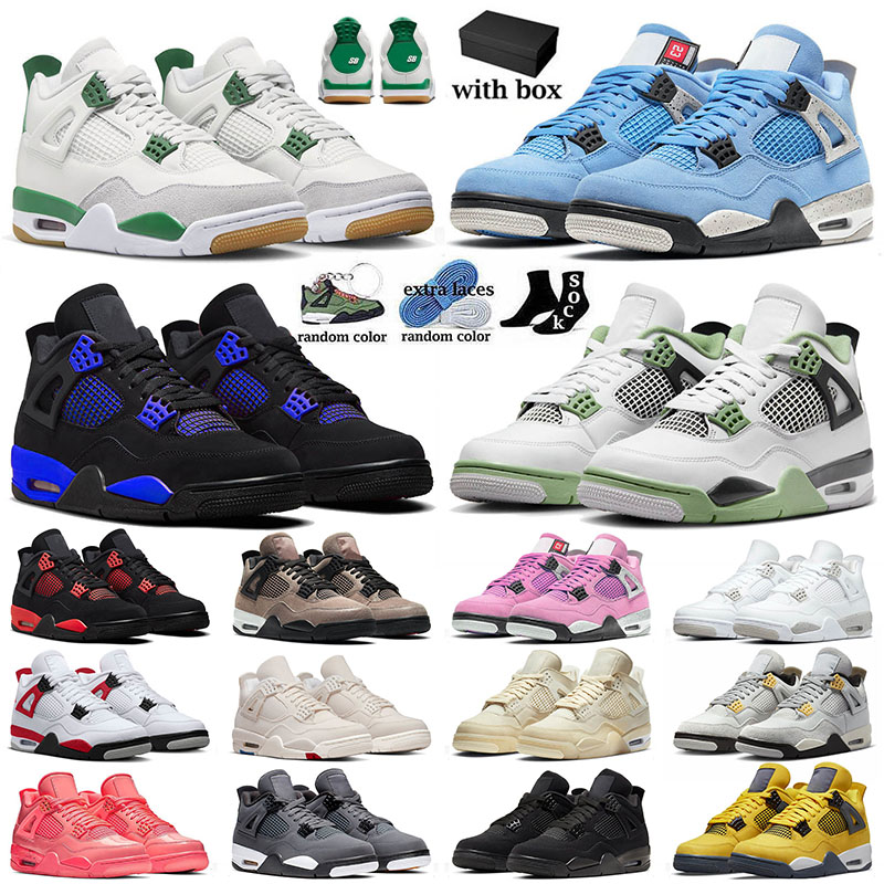 With Box 4 Men Basketball Shoes Air Jorden 4s Jordan4 Pine Green Jumpman Seafoam Offs White Sail University Blue J4 Black Cat Mens Women Dhgate Trainers 36-47, 26 40-47
With Box 4 Men Basketball Shoes Air Jorden 4s Jordan4 Pine Green Jumpman Seafoam Offs White Sail University Blue J4 Black Cat Mens Women Dhgate Trainers 36-47, 26 40-47