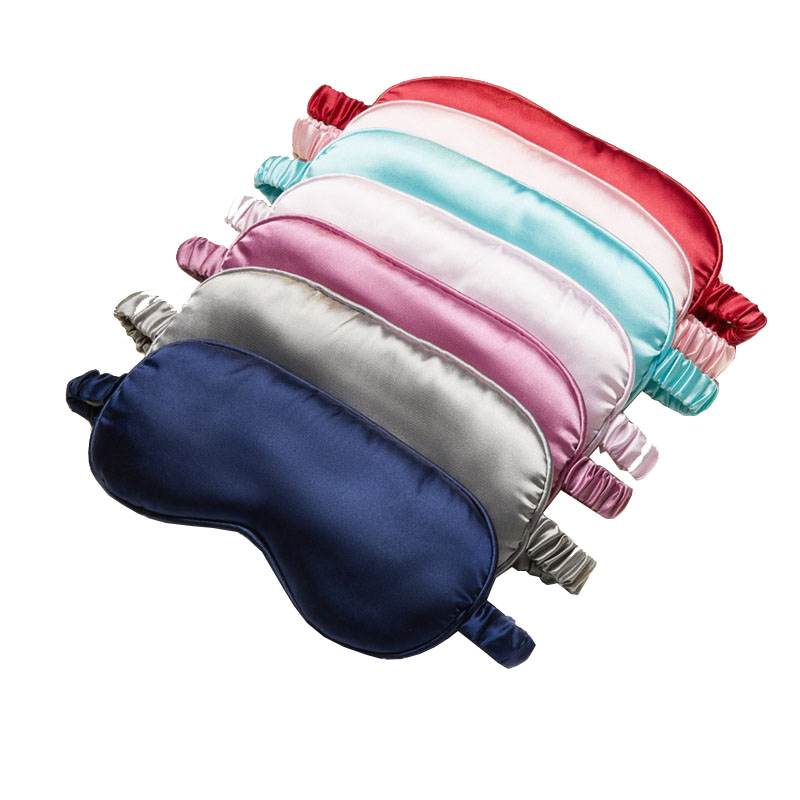 Polyester Silk Eye Cover Sleep Mask for Home Adjustable Noon Break Travel Relax Eye mask Template Soft and Breathable Party Sleepover Relax Aid Blindf