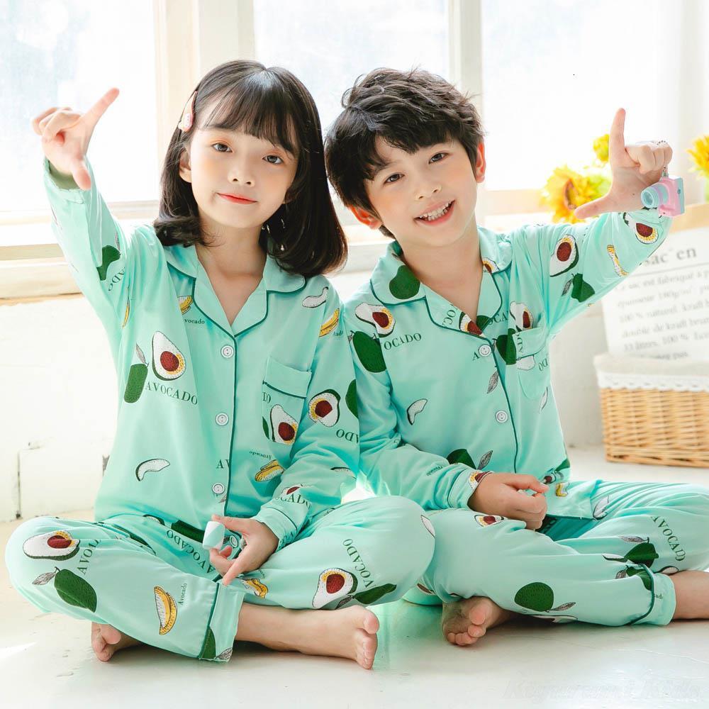 Pajamas Toddler Boys Girls Pajamas Sets Long Sleeve Green Cotton Cartoon Children Pijamas Set Dinosaur Pyjamas Night Wear Clothing Suit 230310
