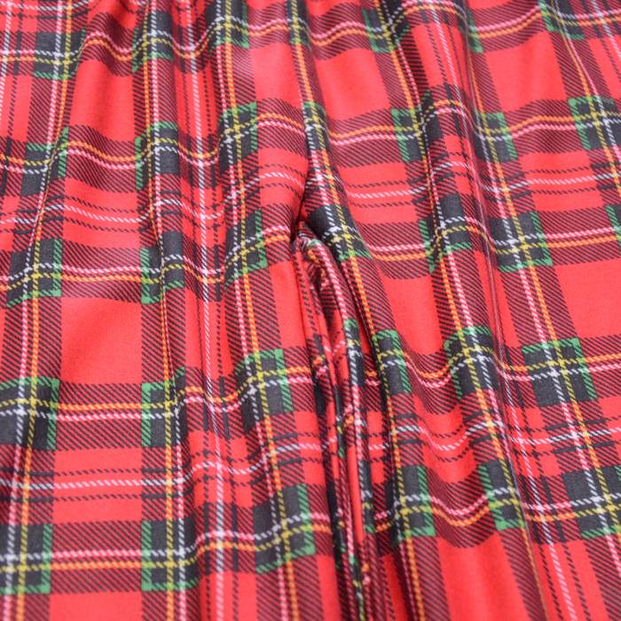 Pajamas Girls and boys' Sleepwear Plaid Long Pajamas Coat Front Notch Color Top Pj Pant Christmas Pajama Set 230310