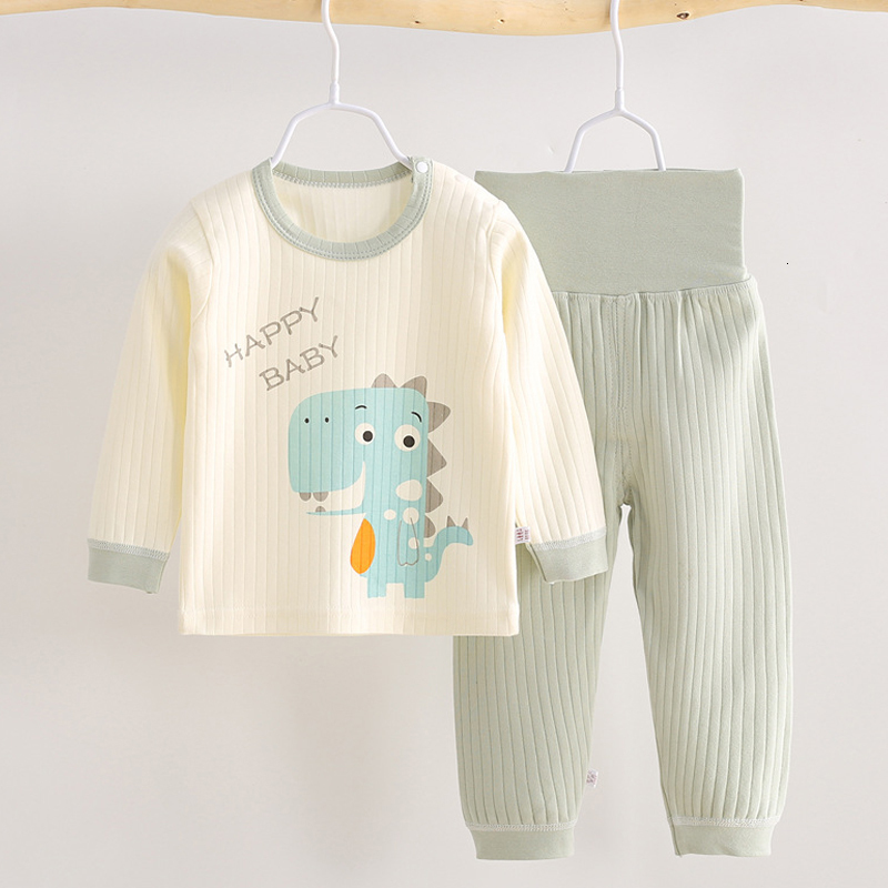 Pajamas Baby Pajamas Autumn Boys And Girls Long-Sleeved Tops Pants 2 Pieces Of Children's Clothing 6 Months-3 Years Old 230310