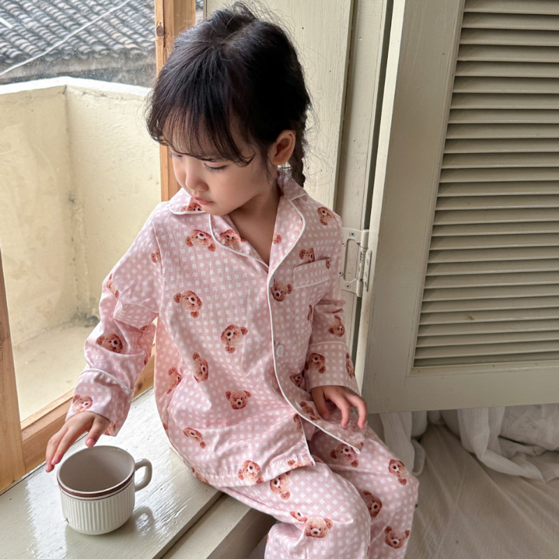 Pajamas Spring Kids Pajamas sets Boys cartoon dot Home Wear Girls fashion casual Loungewear 230310