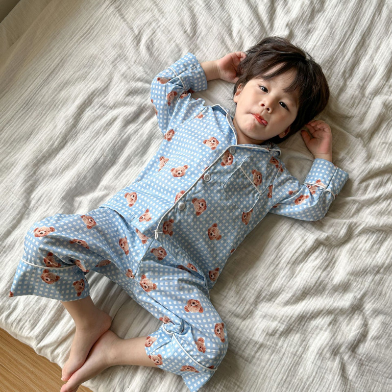 Pajamas Spring Kids Pajamas sets Boys cartoon dot Home Wear Girls fashion casual Loungewear 230310
