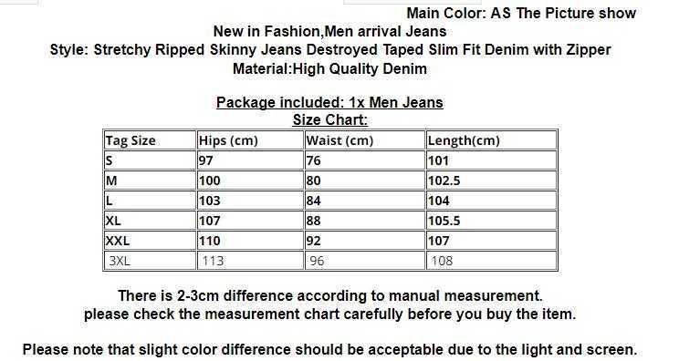 Men's Jeans Men Stylish Ripped Pants Biker Skinny Slim Straight Frayed Denim Trousers New Fashion skinny jeans men Clothes Y2303