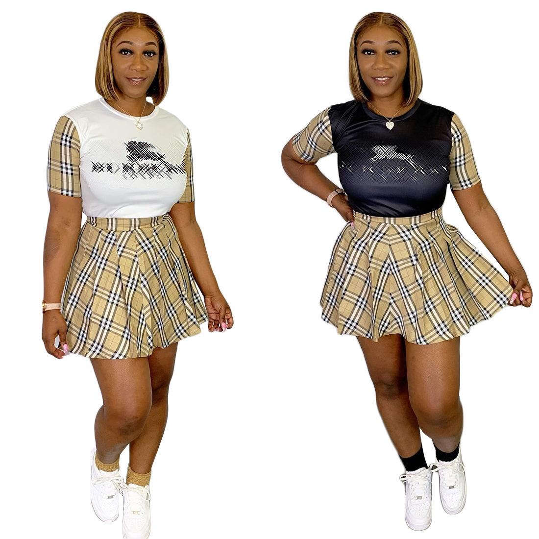 J2708 Summer New Letter Print Tracksuits For Women Short Sleeve Tops And Sports Short Skirts Casual Brand 2 Piece Skirt Sets, White--bur
J2708 Summer New Letter Print Tracksuits For Women Short Sleeve Tops And Sports Short Skirts Casual Brand 2 Piece Skirt Sets, White--bur