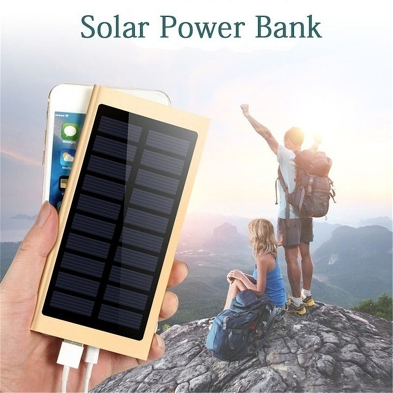 30000mAh Solar Power Bank Digital Display Thin Large Capacity Portable Fast Charger External Battery for IPhone Xiaomi mi Huawei
