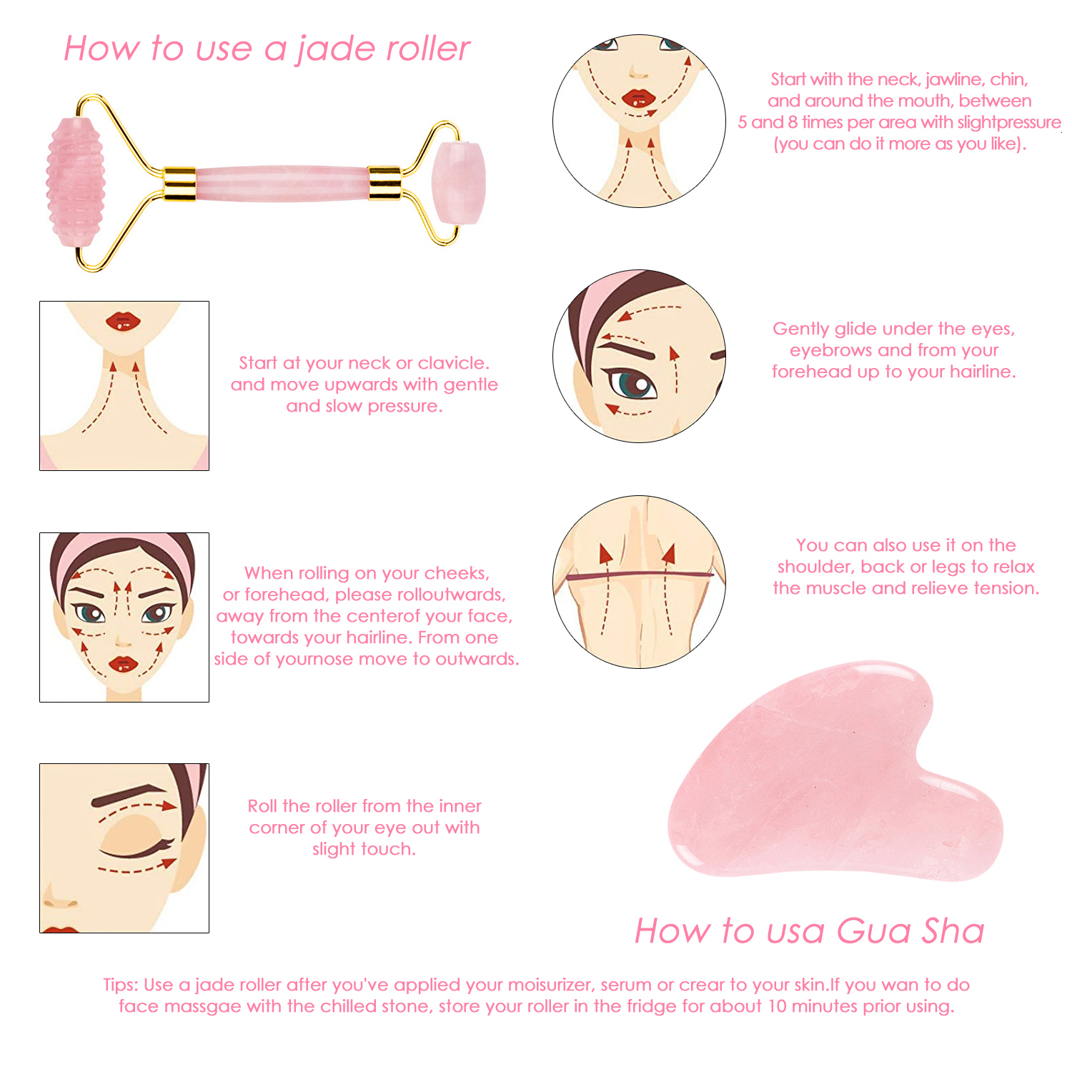 Face Care Devices Rose Quartz Eye Sleep Mask Massager Jade Roller Gua Sha Scraper Eyes Relax Fade Dark Circles Skin Beauty Tools Gifts 230309