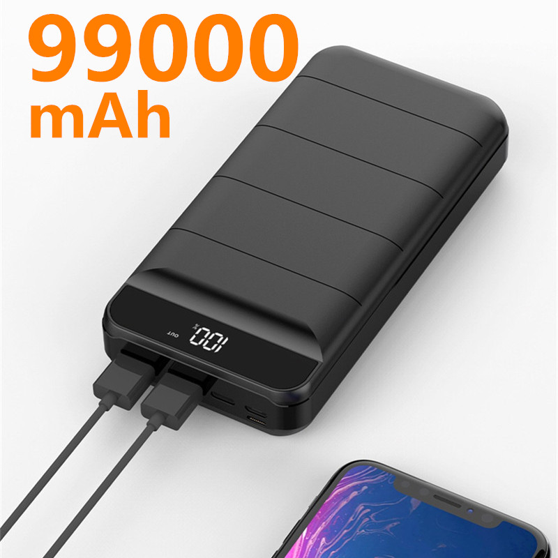 99000mAh Power Banks Mini Portable Fast Charging External Battery Charger 99000 mAh Power Bank For iPhone Baby Bank
