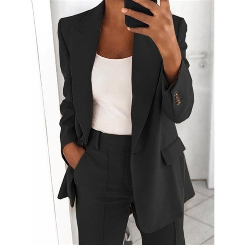 Women's Suits Blazers Fashion Lapel Slim Cardigan Temperament Suit Sports Coat Femininity Slim Ladies Casual Jacket Women's Wear Blazer Wome