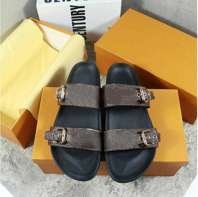 Fashion Designer Slippers Luxury Slides Men Summer Rubber Sandals Beach Slide Fashion Scuffs Slippers Indoor Shoes Buckle Shoes