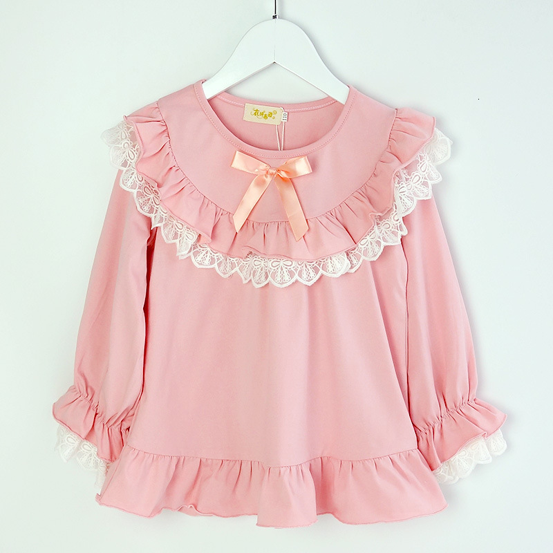 Pajamas Autumn Girl Pajama Set Kids Home Cloth Women Pyjamas Cotton Long Sleeve Lace Cute for Children Princess Retro Sleepwear 230310