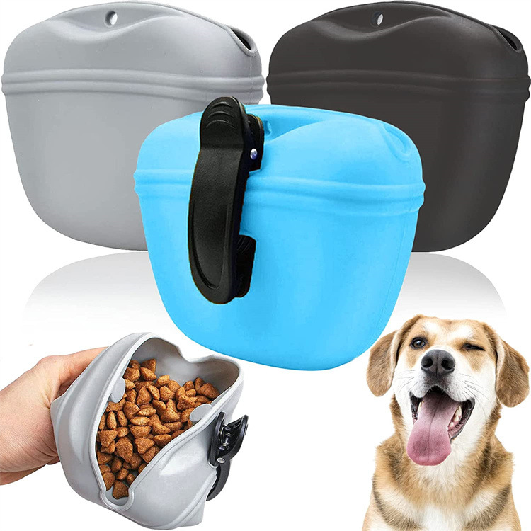 Portable Dog Training Bag silicone Feeders Treat Snack Bait Dogs Obedience Agility Outdoor Storage Pouch Food Reward Waist Bags Fast Shipping