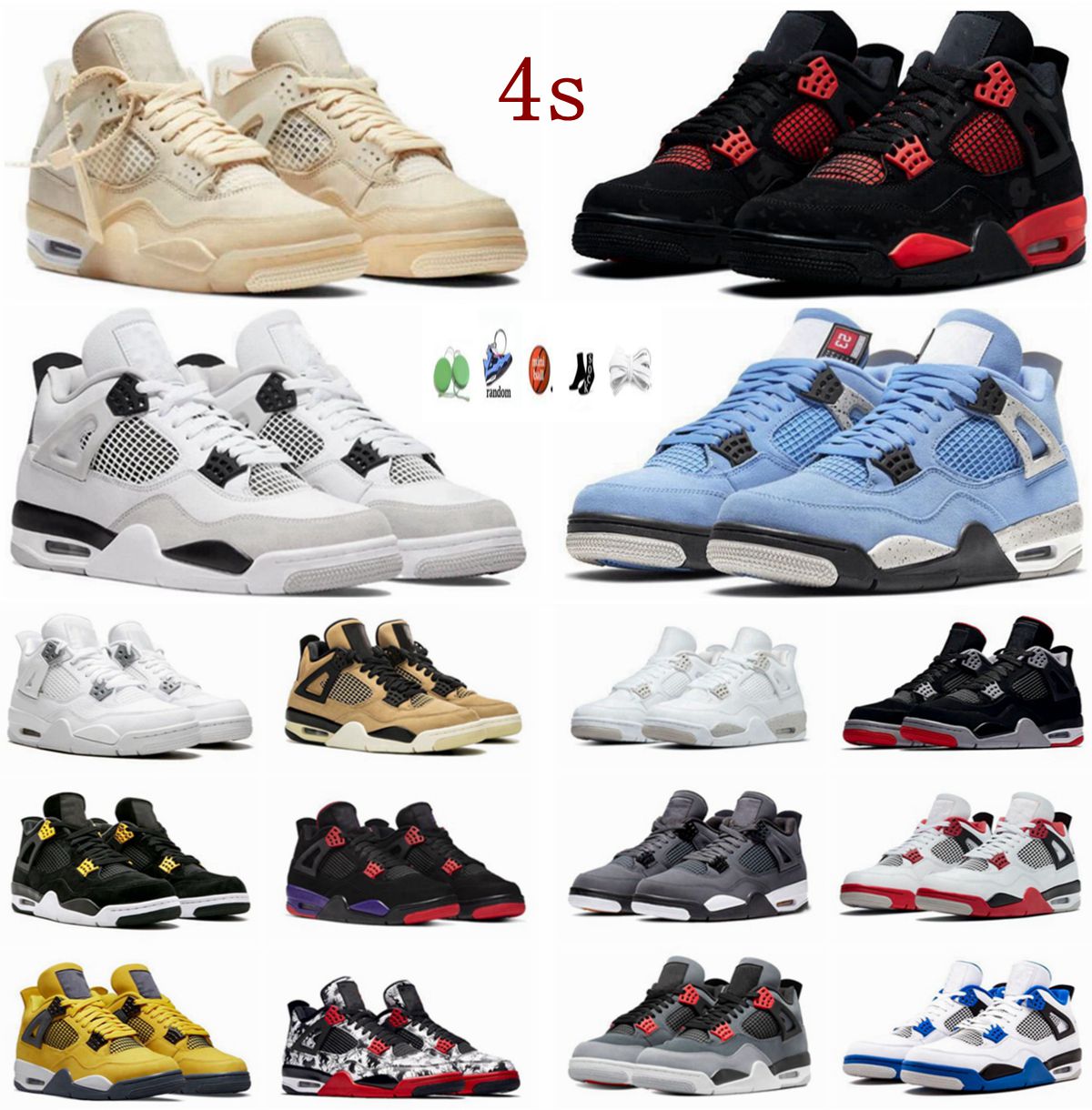basketball shoes 4s Military Black Cat Sail Red Thunder White Oreo Cactus Jack Blue University Infrared Cool Grey sports sneakers Men womens Designer brand Sport
basketball shoes 4s Military Black Cat Sail Red Thunder White Oreo Cactus Jack Blue University Infrared Cool Grey sports sneakers Men womens Designer brand Sport