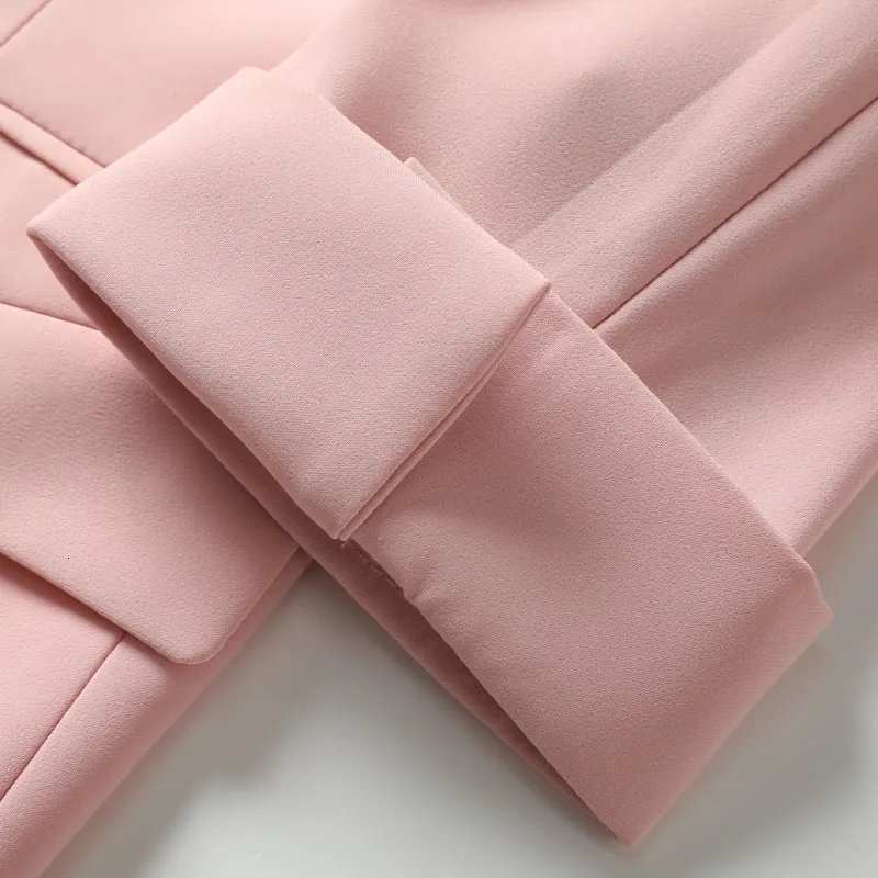 Women's Suits Blazers Summer Women's Blazer Solid Thin Single Button Suit Jacket Lady Pink Blazer Female Outerwear Casaco Feminino S-4XL 230
