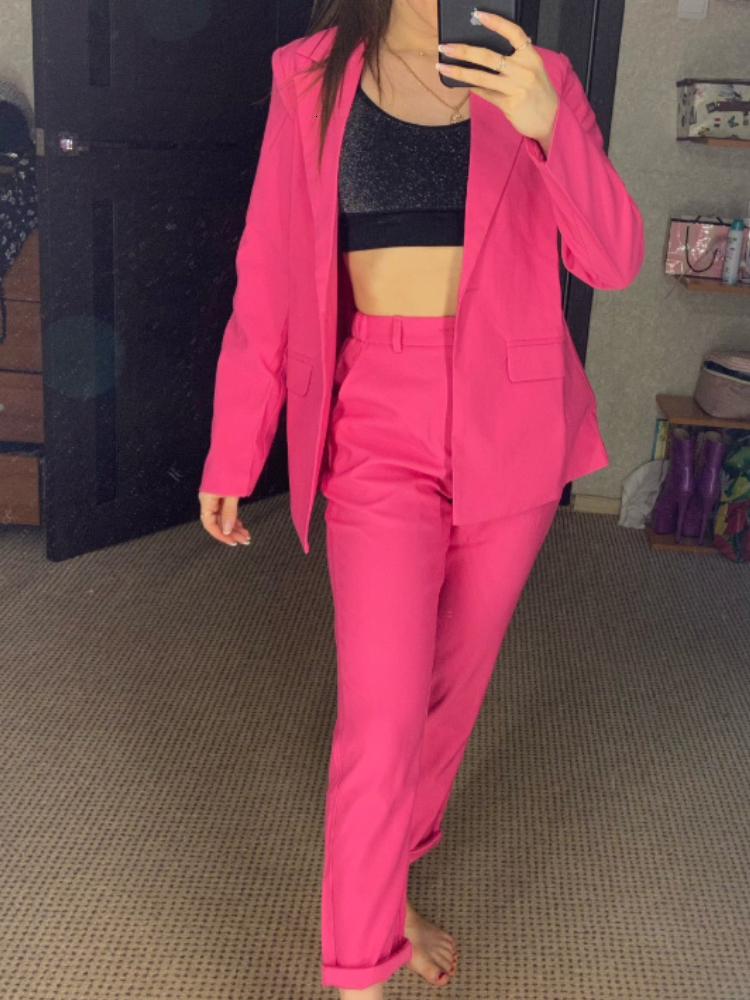 Women's Suits Blazers Work Pantsuits OL 2 Piece Set For Women Business Interview Uniform Slim Blazer And Pencil Pants Office Lady Suit Female Out