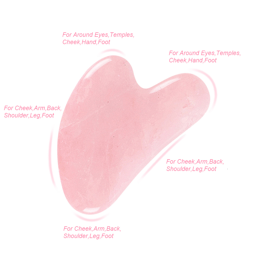 Face Care Devices Rose Quartz Eye Sleep Mask Massager Jade Roller Gua Sha Scraper Eyes Relax Fade Dark Circles Skin Beauty Tools Gifts 230309