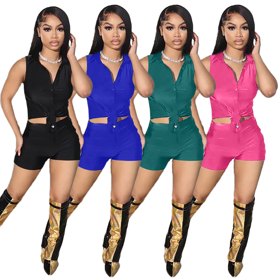 Bulk Wholesale Women' Tracksuits Two Piece Shorts Set Soild Deep V Turn Down Collar Shirts Short Pants Suit Botton Streetwear Outfits designer 9441, Black
Bulk Wholesale Women' Tracksuits Two Piece Shorts Set Soild Deep V Turn Down Collar Shirts Short Pants Suit Botton Streetwear Outfits designer 9441, Black