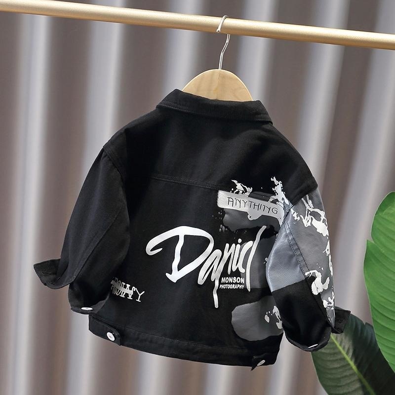 Jackets Boys Kids Clothes For Teens Denim Autumn Black Coat Children Clothing Boy Outwear Outerwear 230310