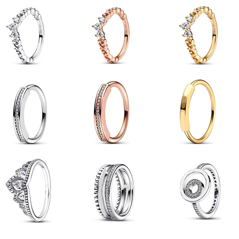 925 Sterling Silver Pandora Ring Is The Women's Original Crown Heart Fork Engagement Wedding Vortex Crown Rings Jewelry
925 Sterling Silver Pandora Ring Is The Women's Original Crown Heart Fork Engagement Wedding Vortex Crown Rings Jewelry