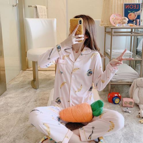 Women's Sleepwear Ins Net Red Long Sleeve Student's Sleepwear Pijamas Sweet Fresh Autumn Winter Two-piece Set Pajamas Women Cute Home Clothe