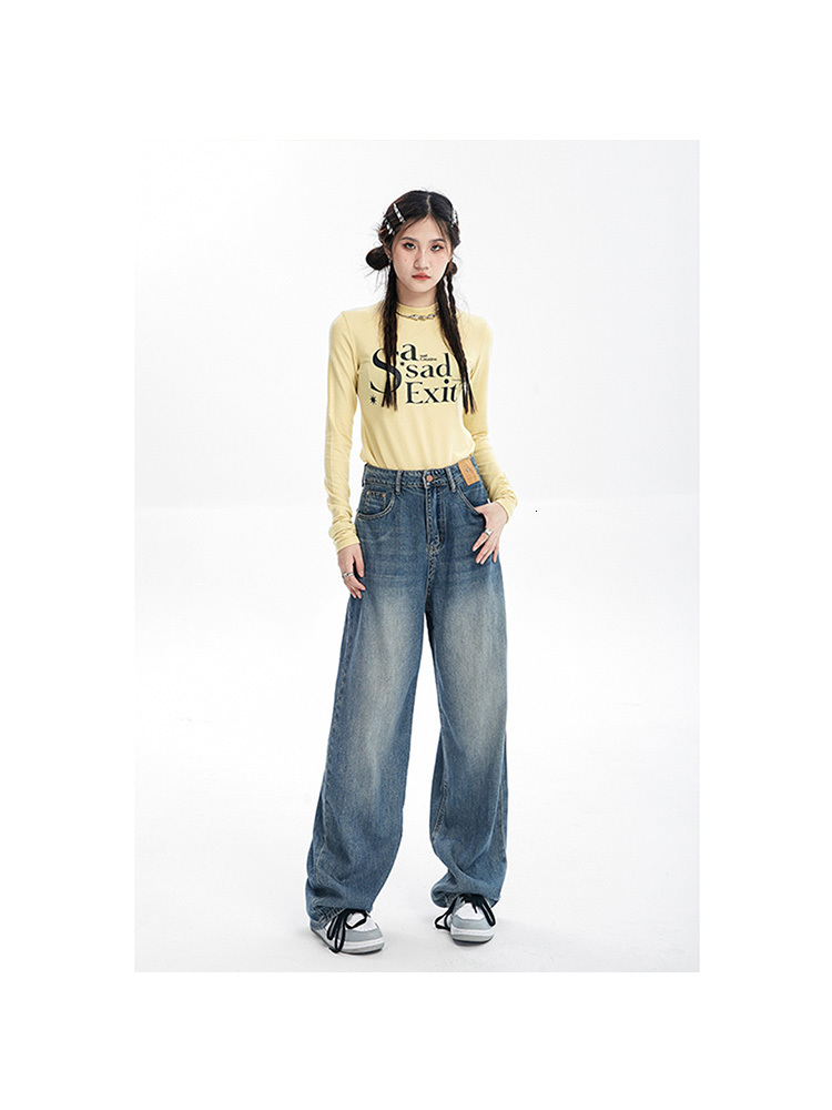 Women's Jeans Fashion Denim Mom Jeans Women High Waist Vintage Oversized Denim Pants Casual Streetwear Harajuku Straight Leg Denim Trousers 23031