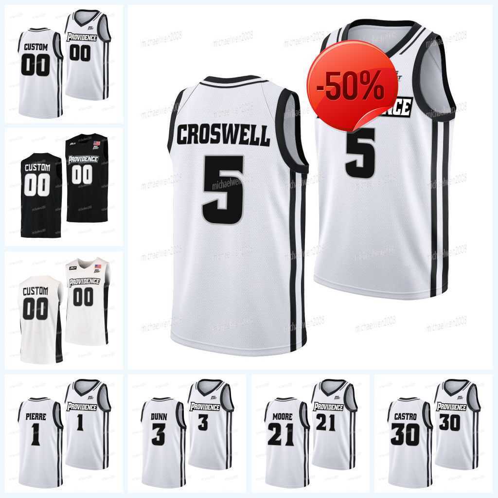 Custom Providence Friars College Basketball Jersey Alyn Breed Jayden Pierre Kris Dunn Quante Berry Jared Bynum Ed Croswell