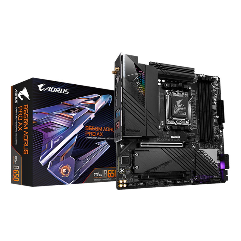 GIGABYTE GA B650M AORUS PRO AX New Micro-ATX AMD B650 DDR5 6600(OC) MHz M.2 USB3.2 128G Wi-Fi 6E Socket AM5 Motherboard