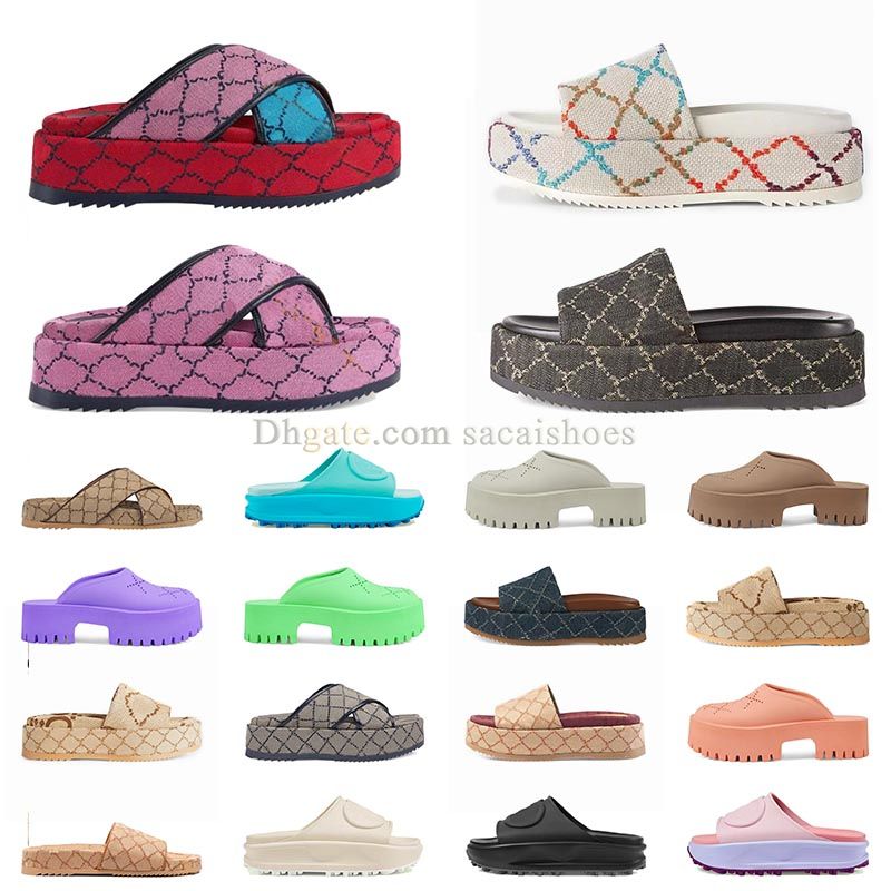 Luxury Platform Sandal Womens Flower Embroidered Canvas Slippers Famous Designer Women Sandales Platforms Dhgate Beach Shoes Thick Bottom Foam Sliders Sandalen, Gg06
Luxury Platform Sandal Womens Flower Embroidered Canvas Slippers Famous Designer Women Sandales Platforms Dhgate Beach Shoes Thick Bottom Foam Sliders Sandalen, Gg06