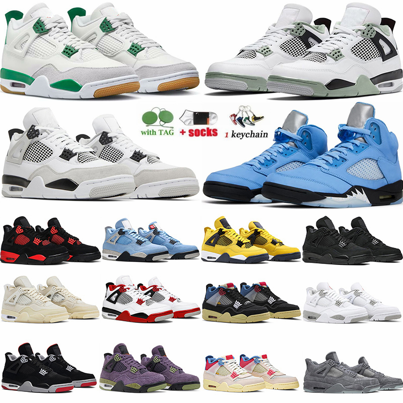 Basketball Shoes 4 4s X SB Pine Green Seafoam Military Black Cat Midnight Navy Messy Room 5 5s UNC University Blue Mens Womens Sneaker Dhgate Trainers 36-47
Basketball Shoes 4 4s X SB Pine Green Seafoam Military Black Cat Midnight Navy Messy Room 5 5s UNC University Blue Mens Womens Sneaker Dhgate Trainers 36-47