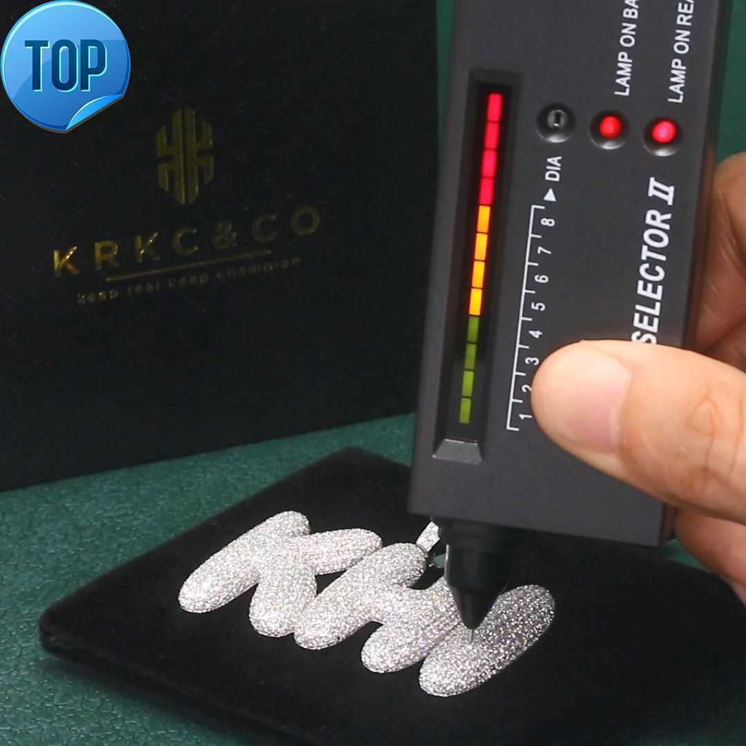 Krkc Hip Hop Diamond Silver Vvs Moissanite Karat Necklace Jewelry 18k Men Cross Memory Letter Name Custom Pendant
Krkc Hip Hop Diamond Silver Vvs Moissanite Karat Necklace Jewelry 18k Men Cross Memory Letter Name Custom Pendant